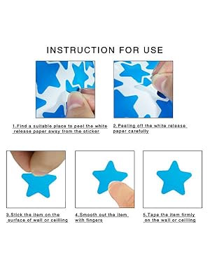 glow star wall stickers