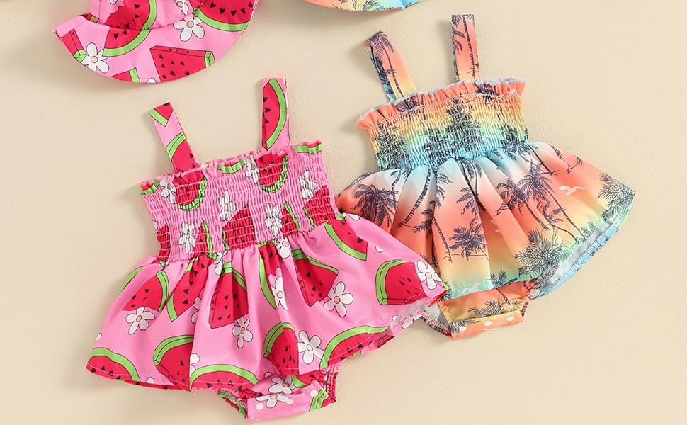 Amazon.com: Mubineo Baby Girl Summer Clothes Floral Romper