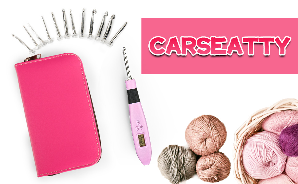 Counting Crochet Hook Set, Ergonomic Crochet Hook with LED