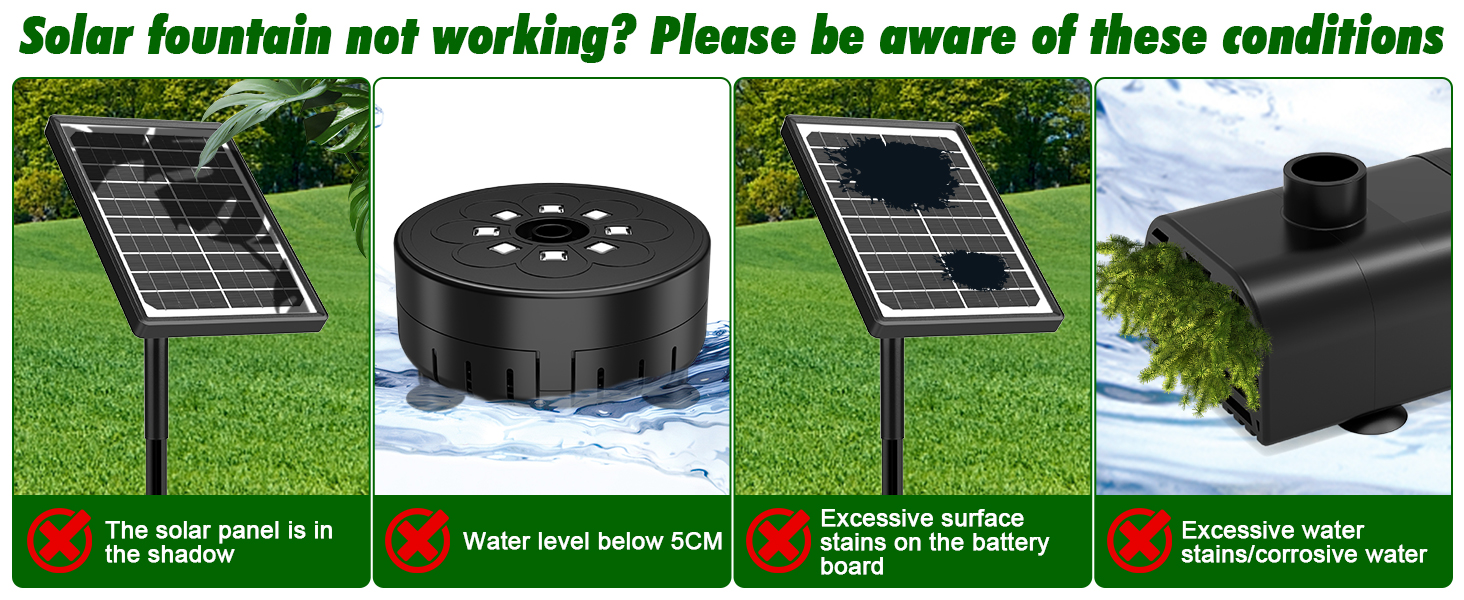 solar fountain for pond