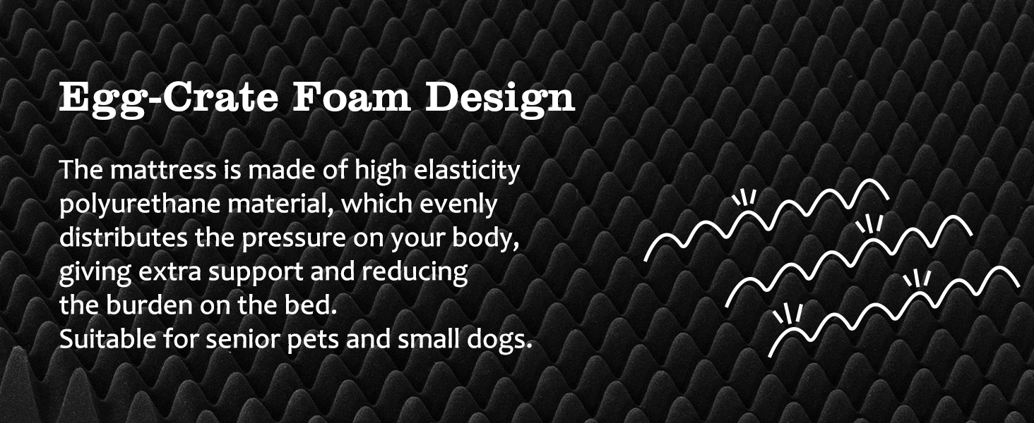 EMME Small Dog & Puppy Beds, Medium Washable - 68.6x50.8x17.8cm Waterproof Sofa, Orthopedic Egg-Shaped Foam, Removable Grey Linen Cover 18 UK