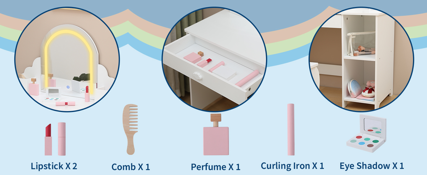 kids vanity with lights