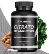 Nuboost Citrato de Magnesio Capsulas - Magnesium Citrate 2400 mg por porción 240 cápsulas - 3 mes...
