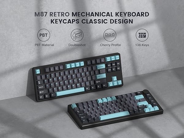 専用 roBa ホワイト Amazon.com: dagaladoo PBT Keycaps,Grey/Dark Blue keycaps 60