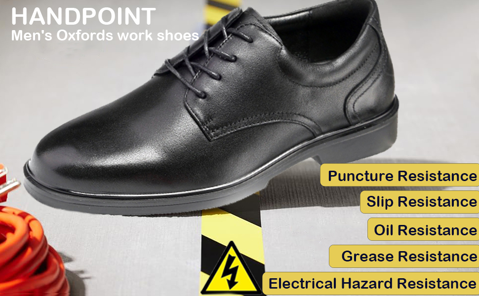Amazon.com | Men's Work Shoes Full Grain Leather Oxford