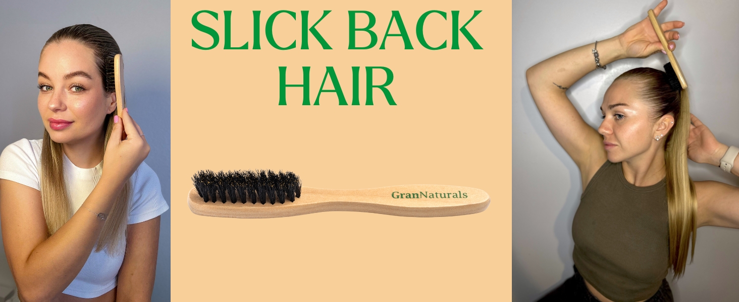 GranNaturals Teasing Backcombing Edge Control Slick Back Hair Brush