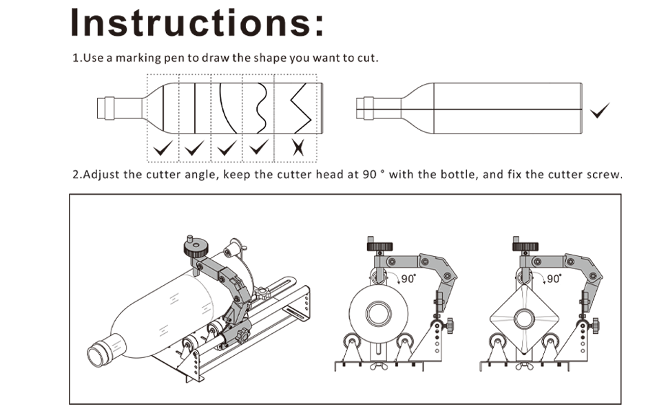 MiiMOO Glass Bottle Cutter for All Shapes, Upgraded DIY