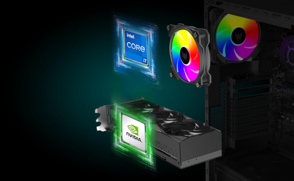 Predator,gaming,desktop,fan,rgb,intel,nvidia