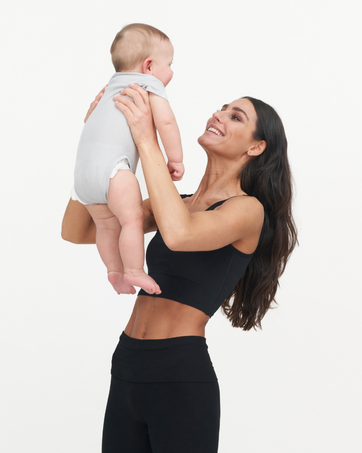 woman holding baby