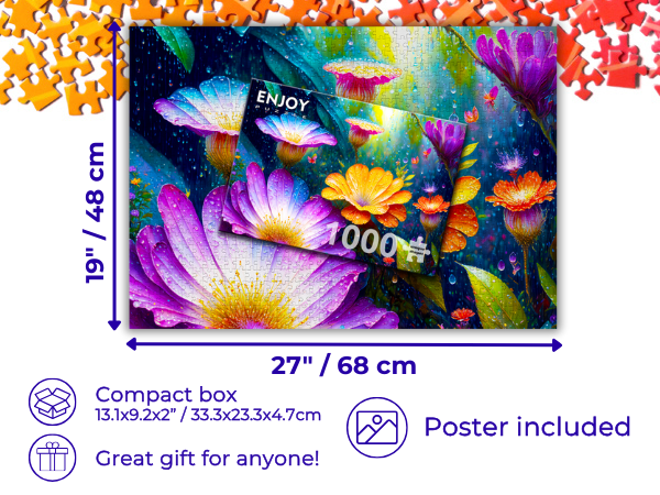 Amazon.com: ENJOY Puzzle Happy House and Flower Garden