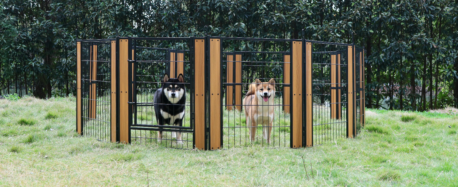 Heavy Duty Dog Playpen 32 Inch Height Indoor Outdoor Pet