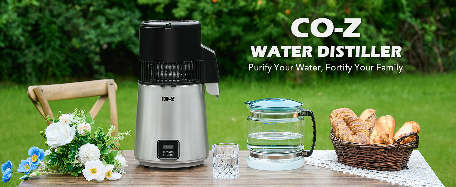 1500W 1.1 Gallon Water Distiller with Glass Container