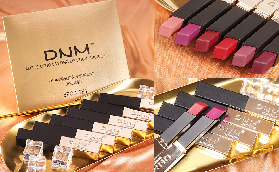 DNM 6 Colors Red Matte Lipstick Pack