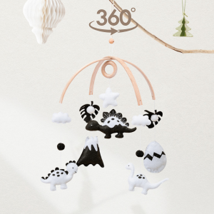 Hand-Sewn Felt Dinosaur & Egg Shapes