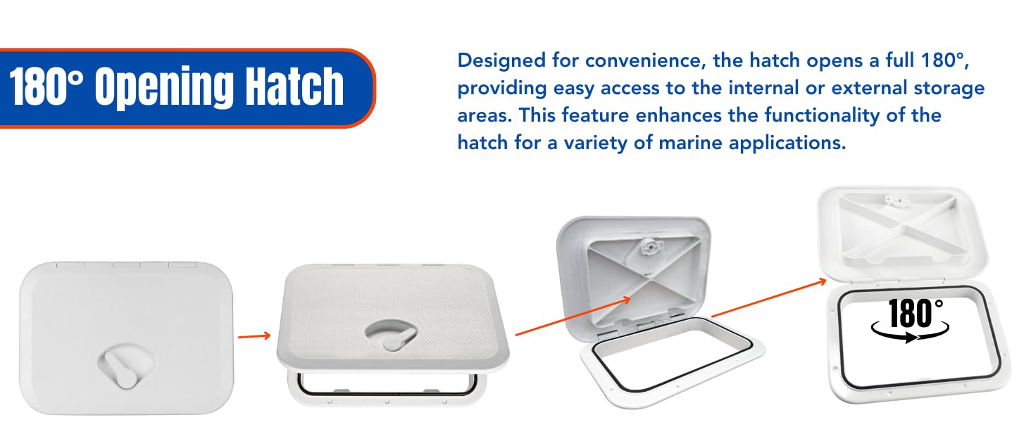 SEAFLO Marine Boat Deck Access Hatch & Lid 14.75" x 10.6