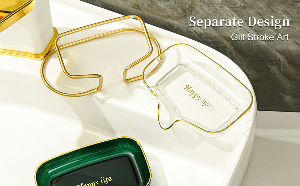 WONGJON Soap Holder Self Draining Soap Dish Holder, Not