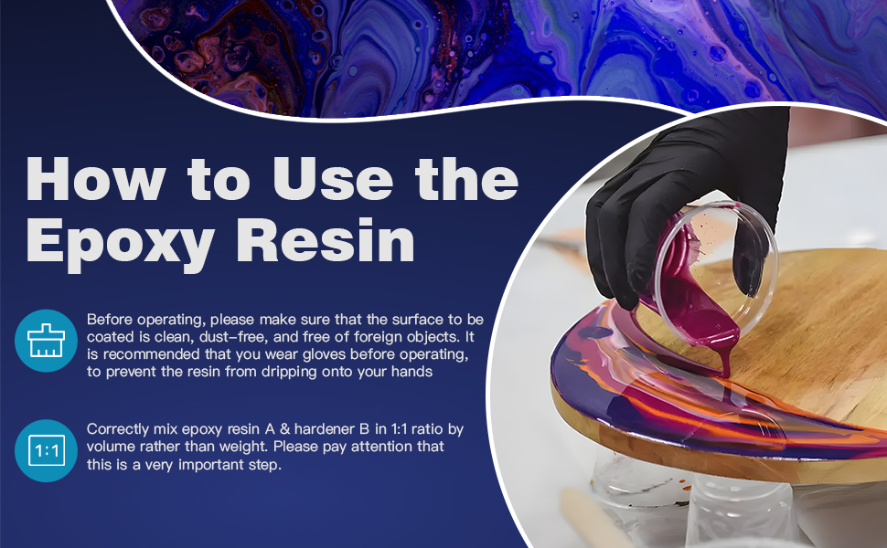 GRLELOU Epoxy Resin 17OZ Epoxy Resin Kit, Crystal Clear Resin, Not