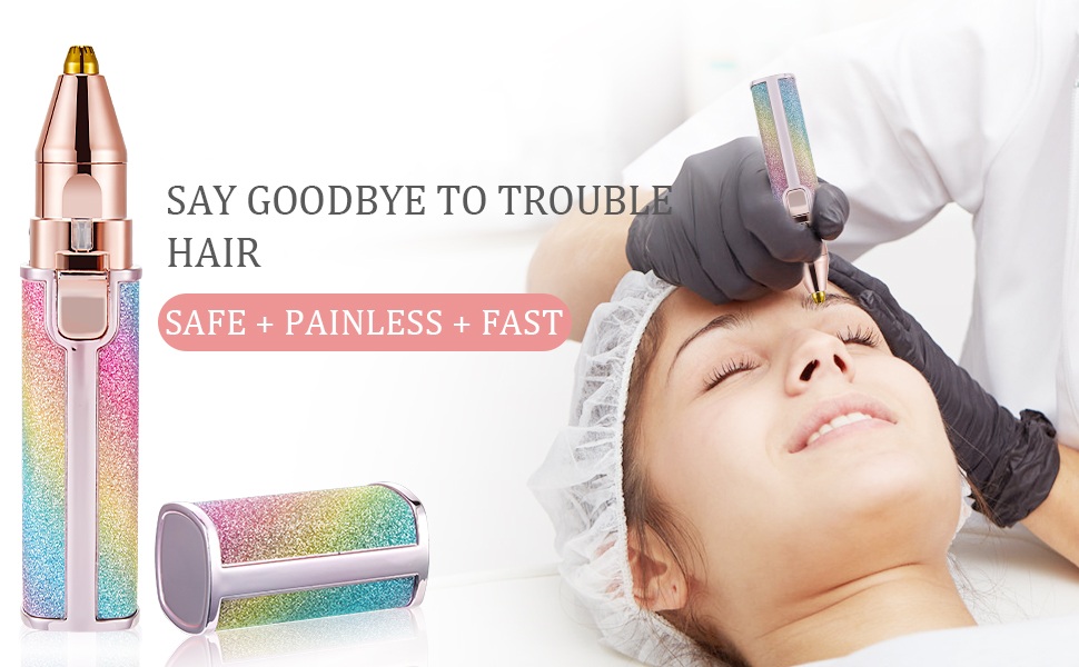 2 IN 1 USB Flawless Trimmer Rainbow Trimmer for Men & Women 11 t12