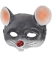 MAGICLULU 1pc Animal 3D Mouse Mask Rat Head Half Masks for Halloween Costume Party