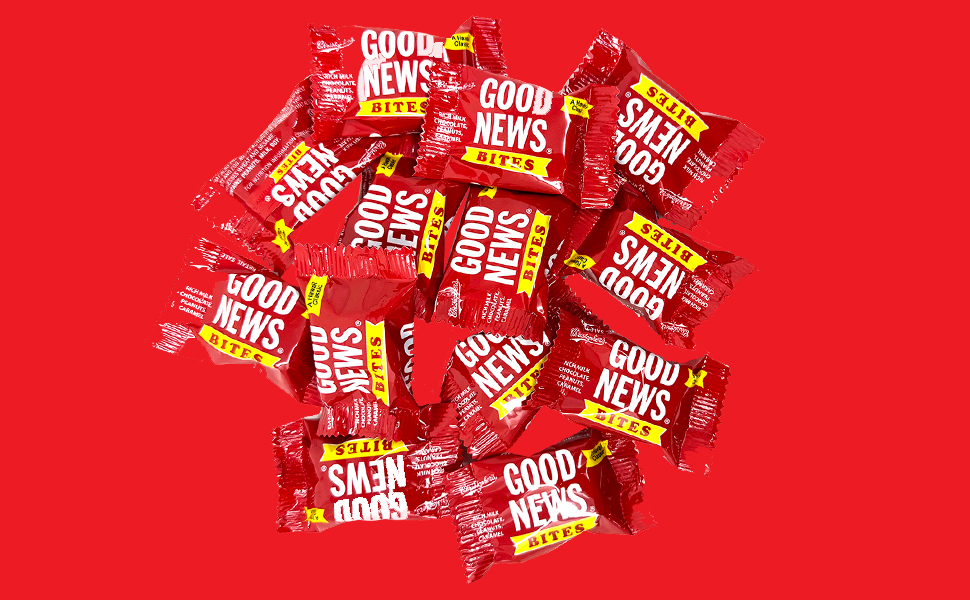 Adams & Brooks, Inc. Good News Candy Bar Bites Milk