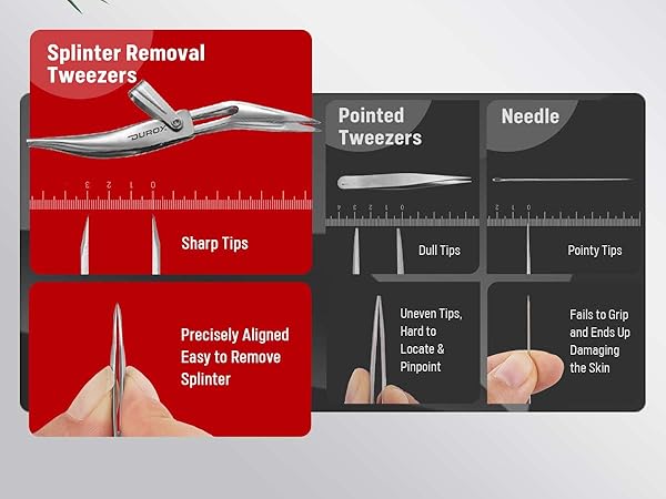 Amazon.com : DUROX Splinter Tweezers for Splinter Removal