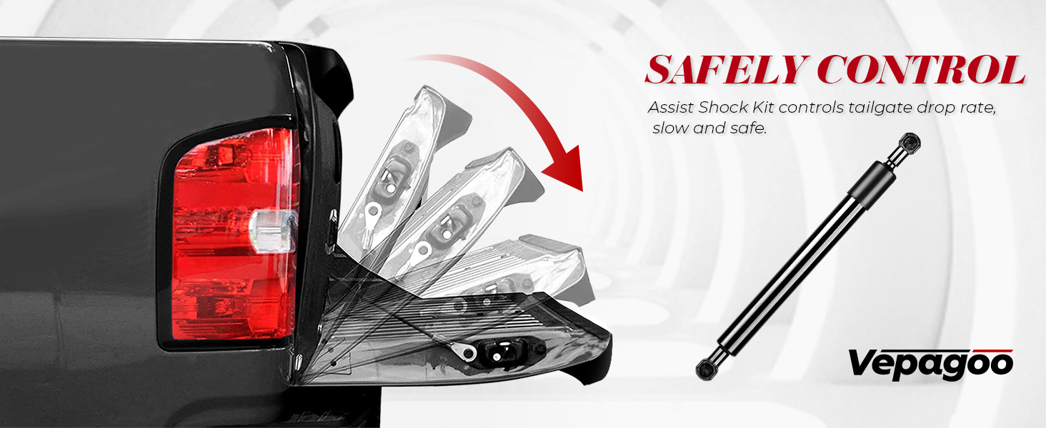 Vepagoo Truck Tailgate Assist Shock Struts Damper Soft Open 43301 fit