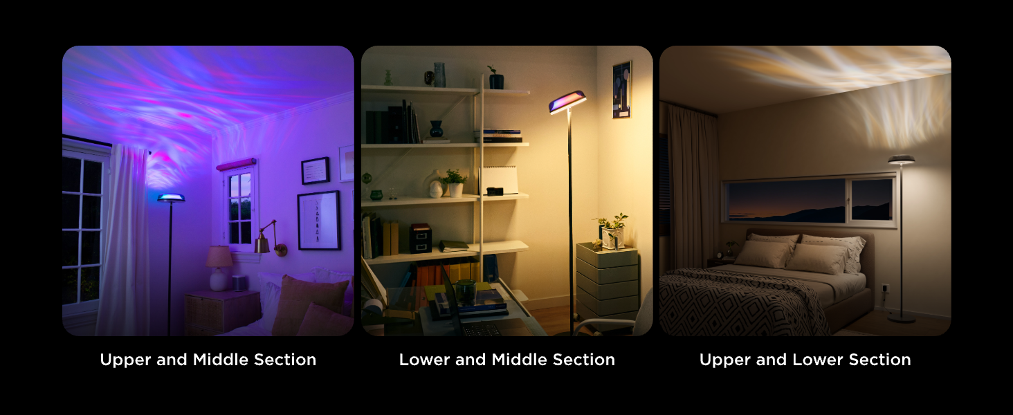 Tri-Zone Independent Lighting