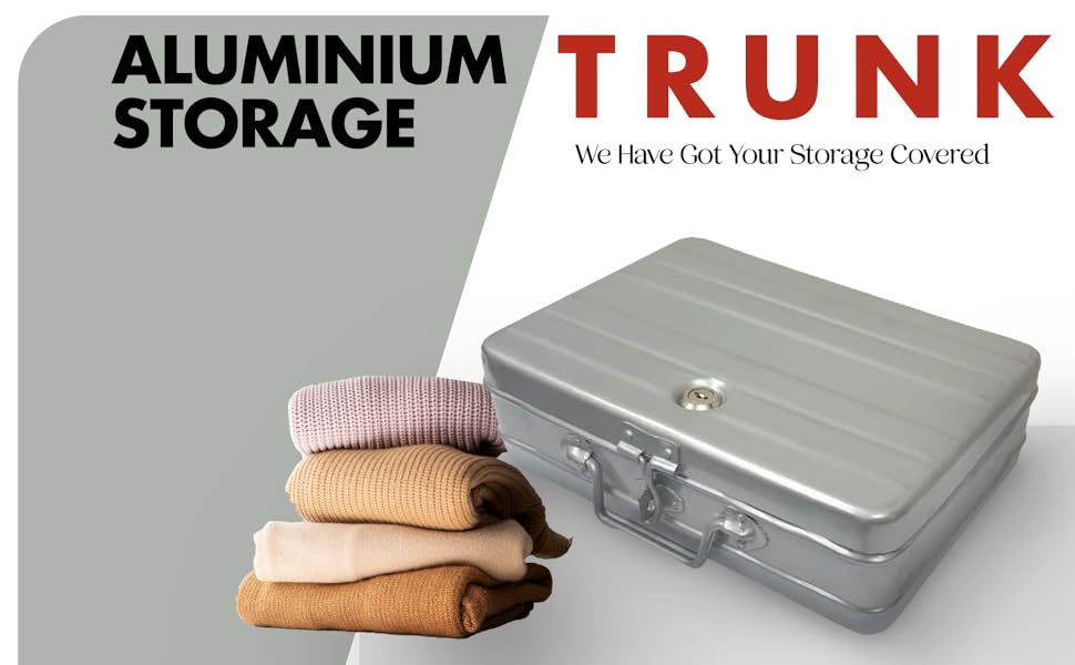 JAYCO Aluminium Cash/Jewellery Storage Box/Trunk 14" Large with prefitted Lock (35 cm x 27