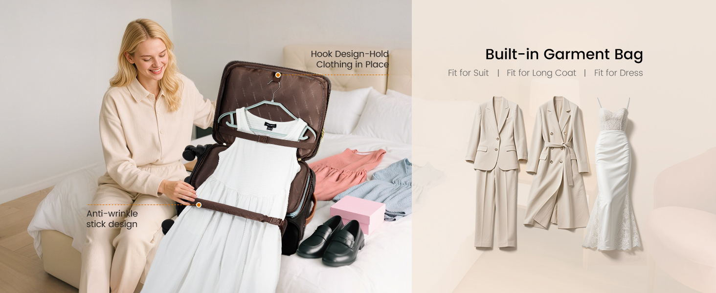 LOVEVOOK Carry On Luggage 22x14x9 Airline Approved, 22 Inch Suitcases Wheels Carry on Suitcase