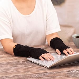 NOVICA Alpaca blend fingerless mitts, 'Dark Epoch'
