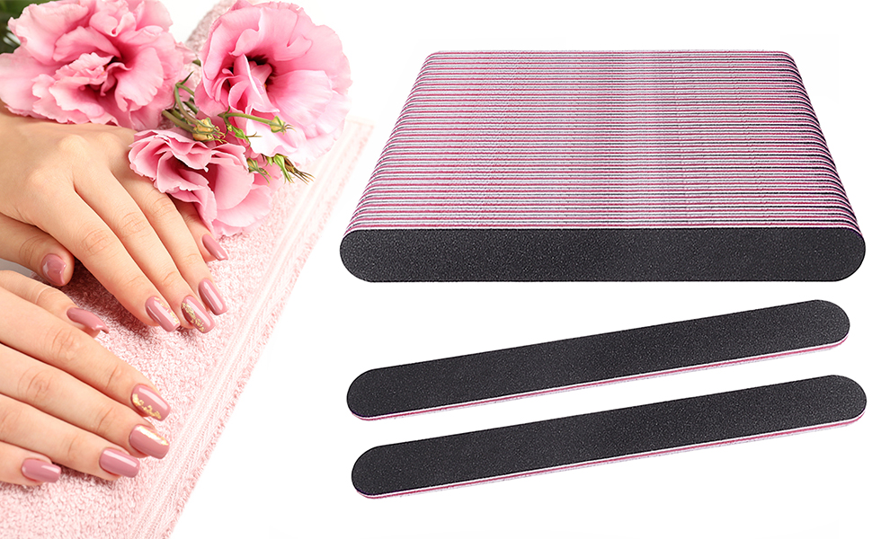 Nail Files (24 Pack), Professional Emery Board 100/180
