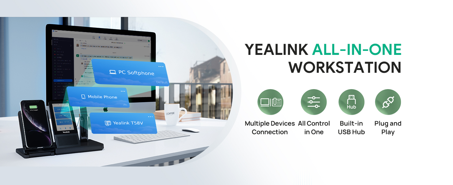 Yealink DECT wireless headset workstation