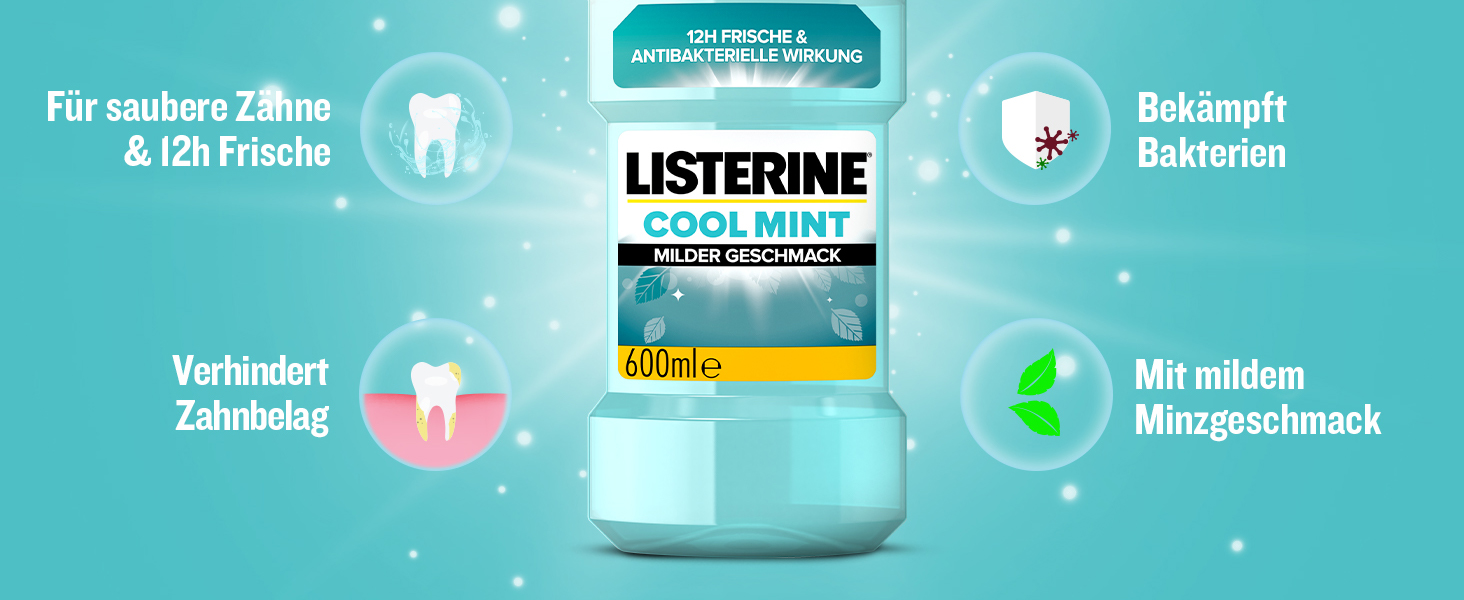 Amazon.de: LISTERINE Cool Mint milder Geschmack (6 x 600 ml ...