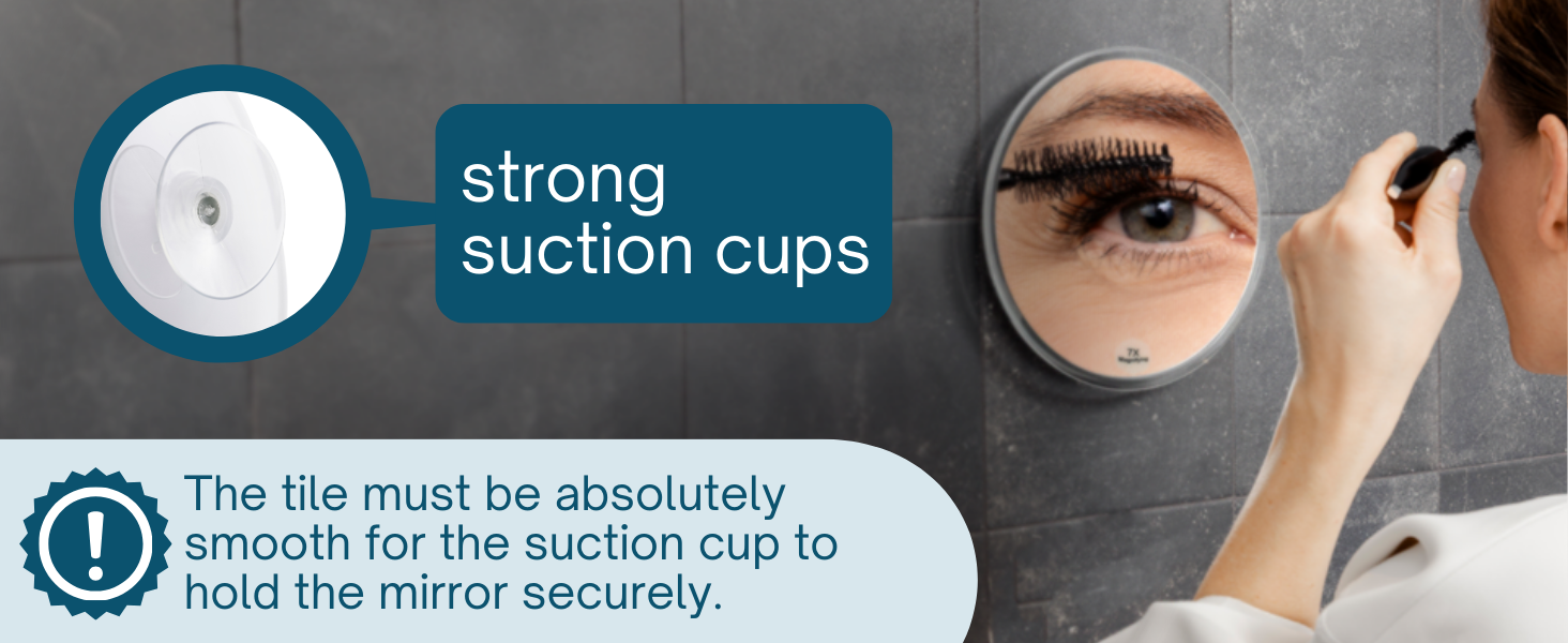 REMOS Mirror with 10x Magnification, Diameter 15 cm and 3 Strong