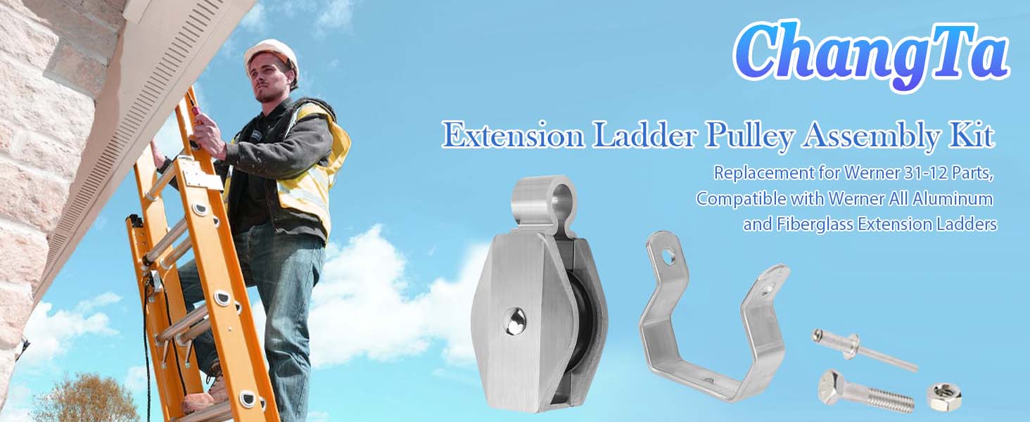 3112 Extension Ladder Pulley Kit Replacement for Werner Pulley