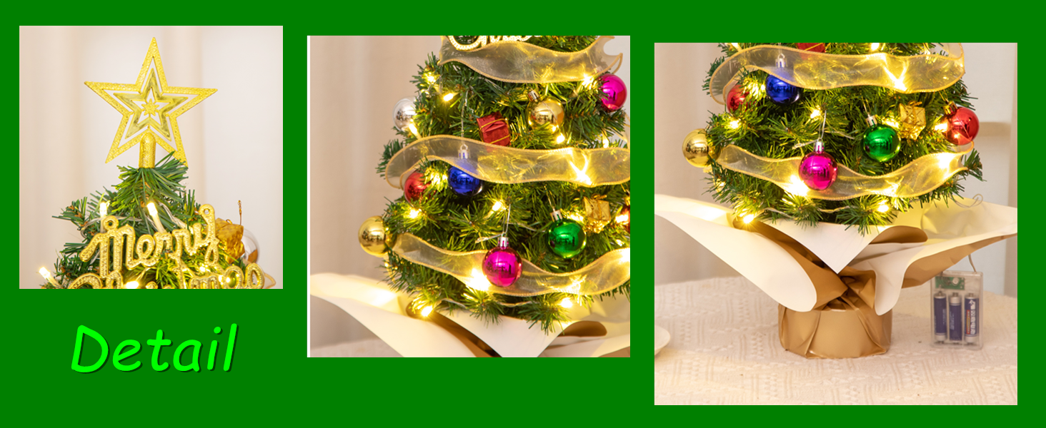 Mini Christmas Tree Small Christmas Tree with LED Lights