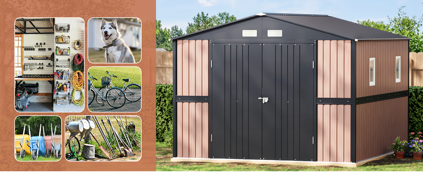 10X12X7.5 FT Outdoor Metal Storage