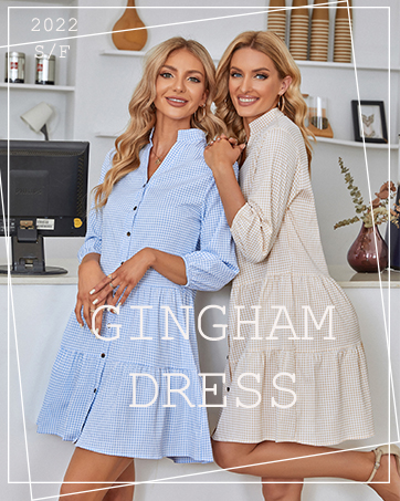 Women’s Summer Dresses Casual V Neck Button Down 3/4 Sleeve Floral Print Loose Flowy Shirt Dress