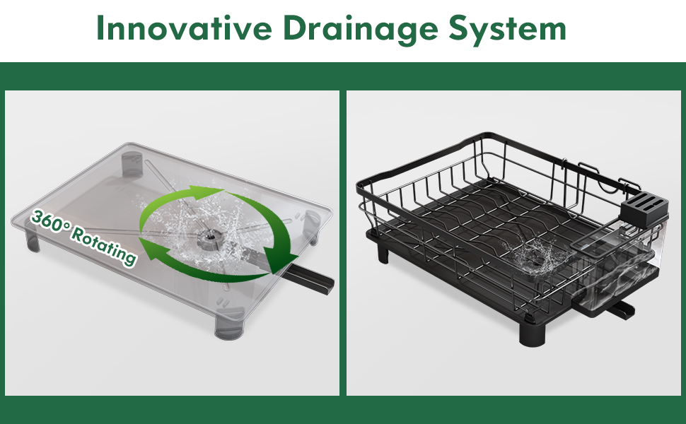 dish rack with draining tray