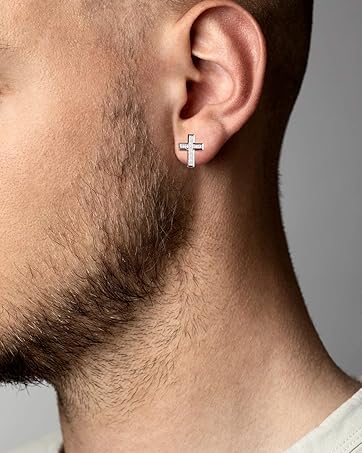 cross stud earrings