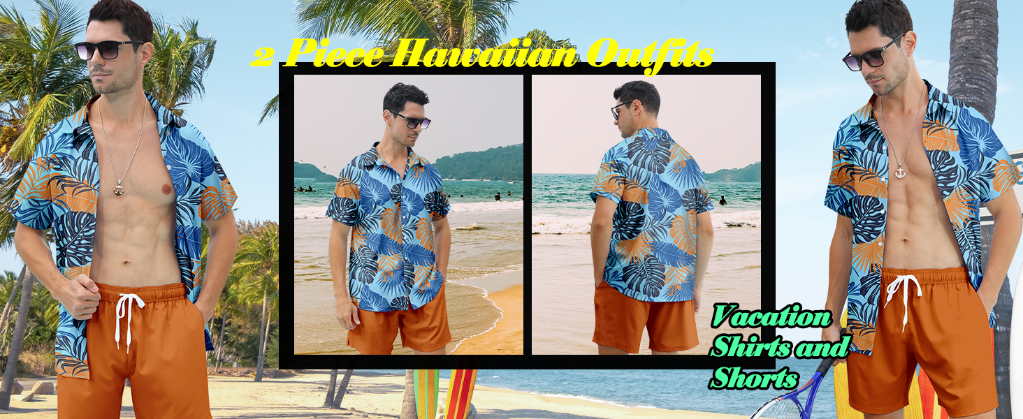 Hawaiian Shirts and Shorts for men