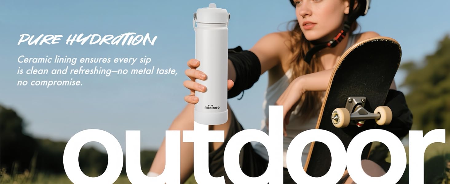 24oz ceramic lined water bottle