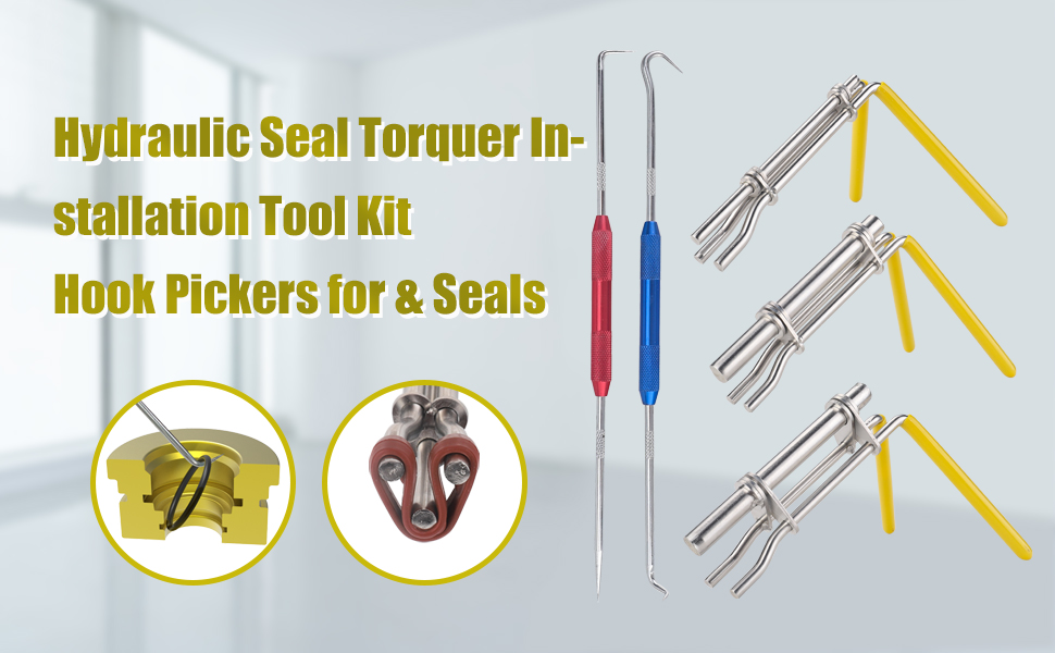 3mirrors Hydraulic Seal Installation Tools & Hook and Pick Tool Set U