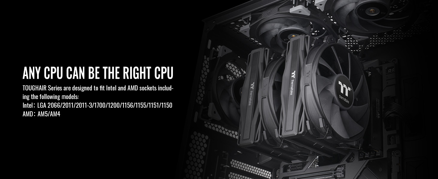 TOUGHAIR 710 Black CPU Cooler - Any CPU can be the right CPU