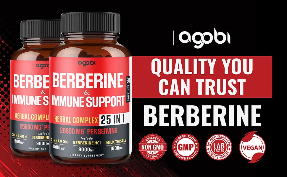 25in1 Premium Berberine Supplement 25600mg