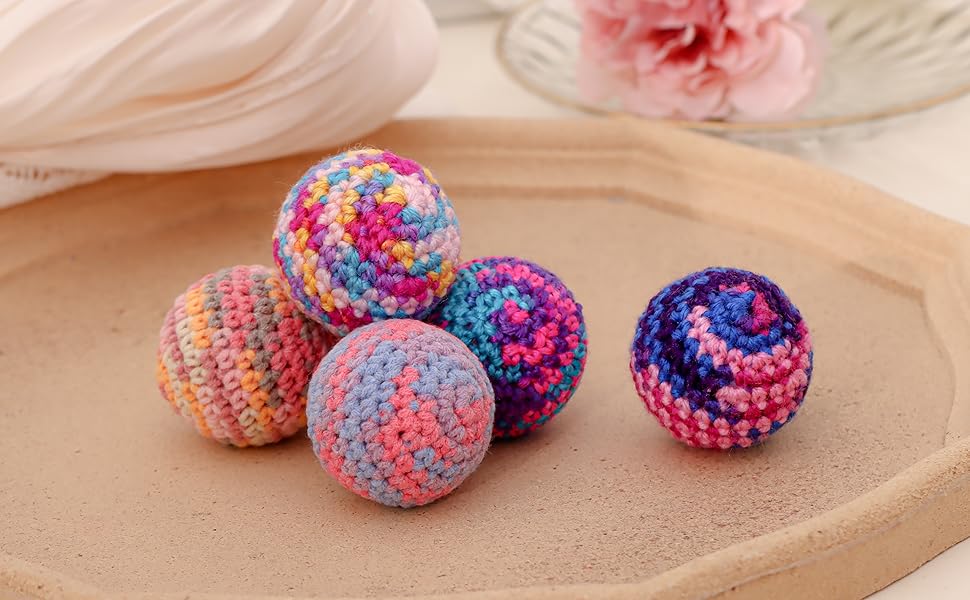 hand-knitted woolen cat ball toys3-2