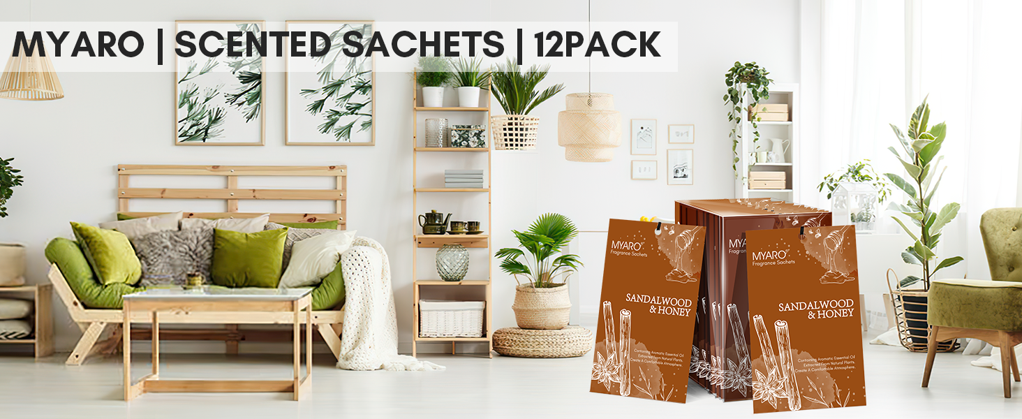 Sachets Scented for Closet and Drawer, MYARO 12 Packs