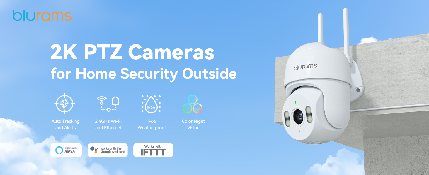 2K PTZ Cameras for Home Security Outside
