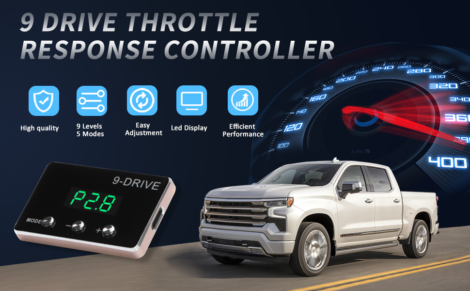 YIBEICO Throttle Response Controller, 9 Drive 9Mode Smart