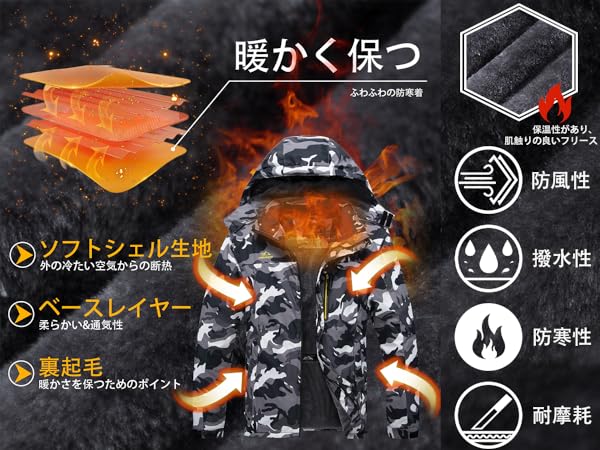 Amazon.co.jp: [TACVASEN] スキーウェア 防寒対策 登山服 防水